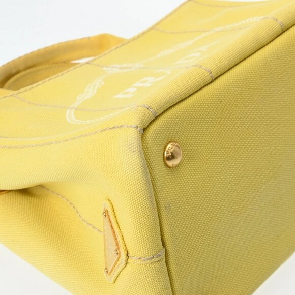 PRADA Canapa mini yellow BN2439 hand bag - Picture 8 of 12
